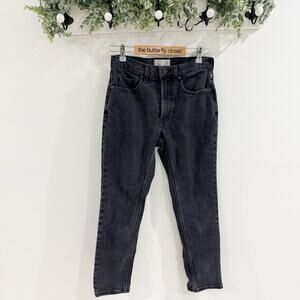 Everlane The Original Cheeky Jean Womens Size 27 Crop Black Organic Cotton 23901